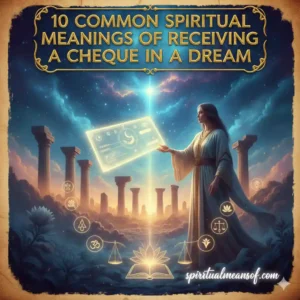 Spiritual Meanings of Receiving a Cheque in a Dream
